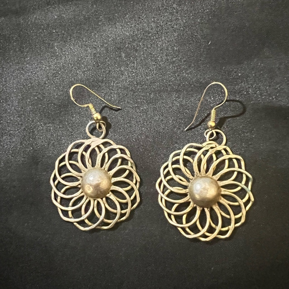 Handcrafted Brass Mandala Earrings – Boho Chic Statement Jewelry